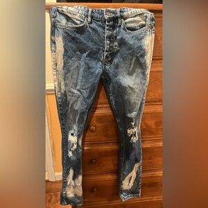 Ksubi Cross-Patterned Blue Denim